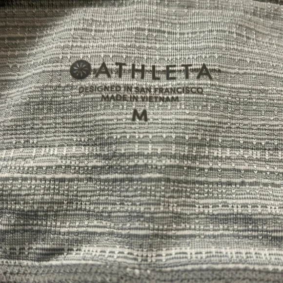 Athleta Chat To Town High Rise gray and white capri leggings size medium - Picture 10 of 11
